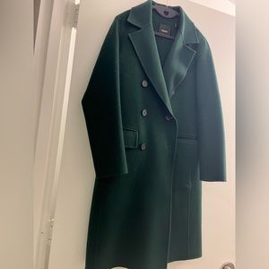 Theory City Coat- dark green, size S/P